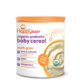 Nurture Inc. Happy Baby, 有机益生菌婴儿米粉，多种谷物 